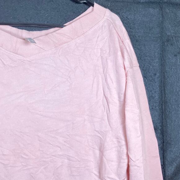Fabletics Womens Sweater Pink Boat Neck Oversized Cotton Blend Small - Picture 5 of 12